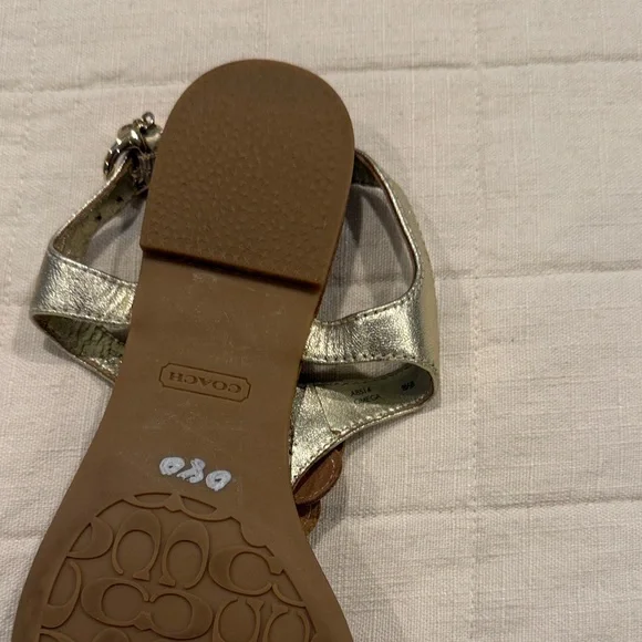Coach Metallic Floral Sandals women’s size 8.5 - Picture 8 of 10